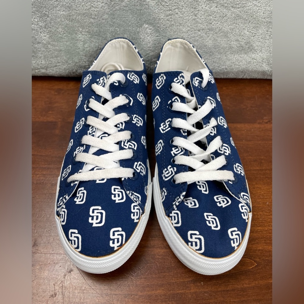 Row One MLB San Diego SD Padres Blue Shoes Men’s Size 5 Women’s Size 6.5